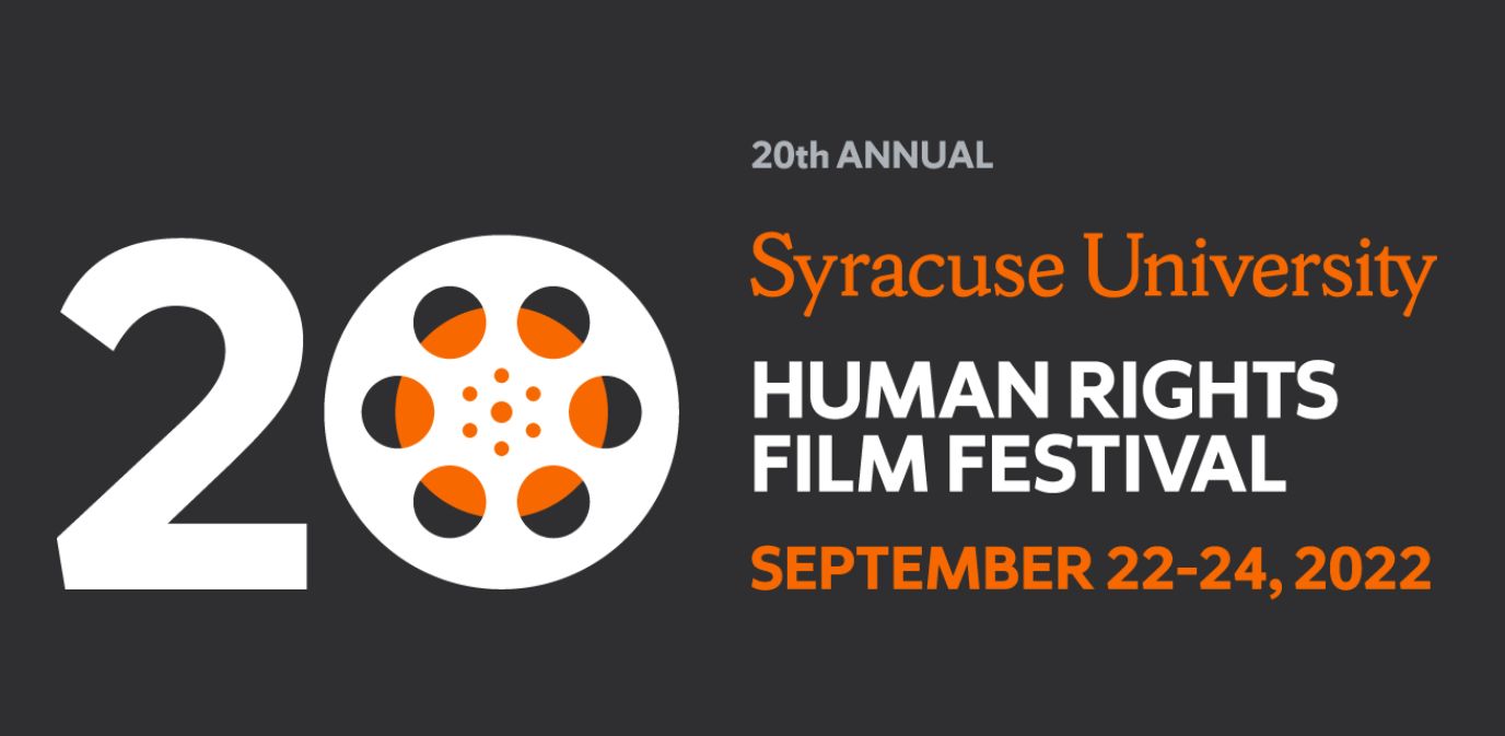 logo for 20th annual Syracuse University Human Rights Film Festival, September 22-24, 2022