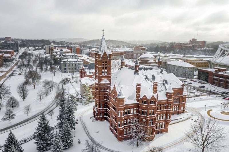 Aerial of Crouse College.