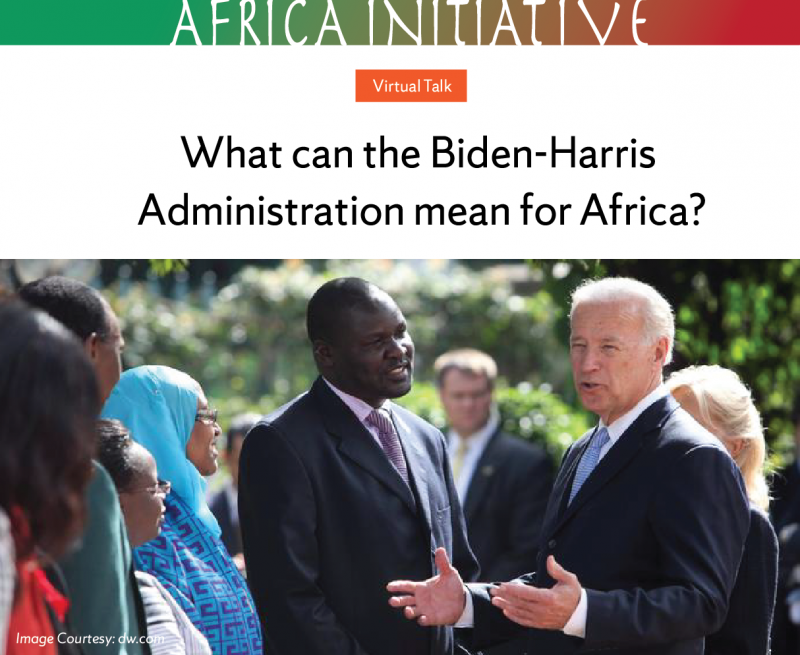 President Biden talking to African leaders and delegates. 