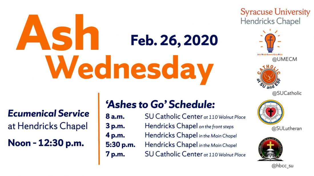 Ash Wednesday schedule