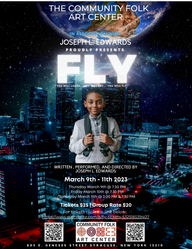 flyer for the event featuring a picture of a young boy, the event title, and dates for the event
