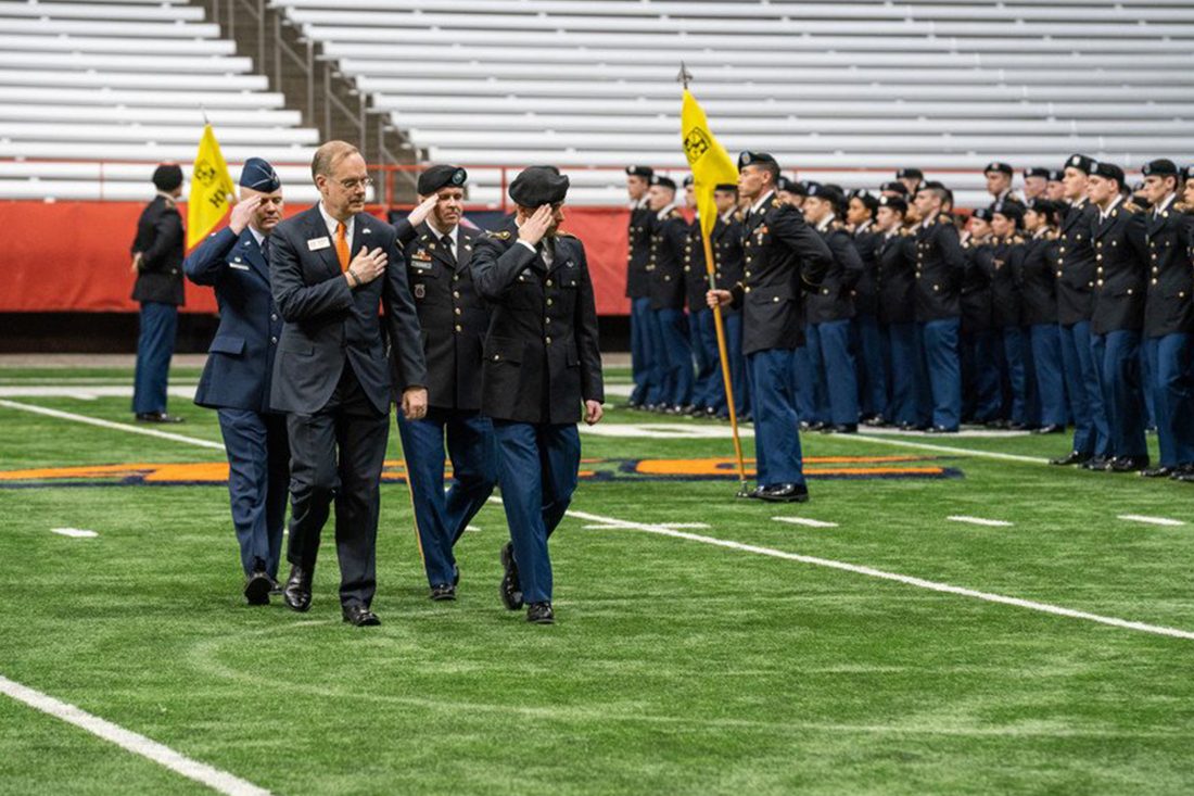 Chancellor Syverud presides over the 2019 Chancellor's Review