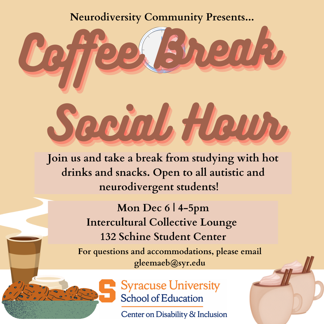 coffee break social hour event poster