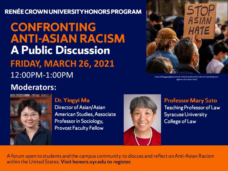 Confronting Anti-Asian Racism Flyer