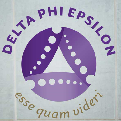 Purple Delta Phi Epsilon logo