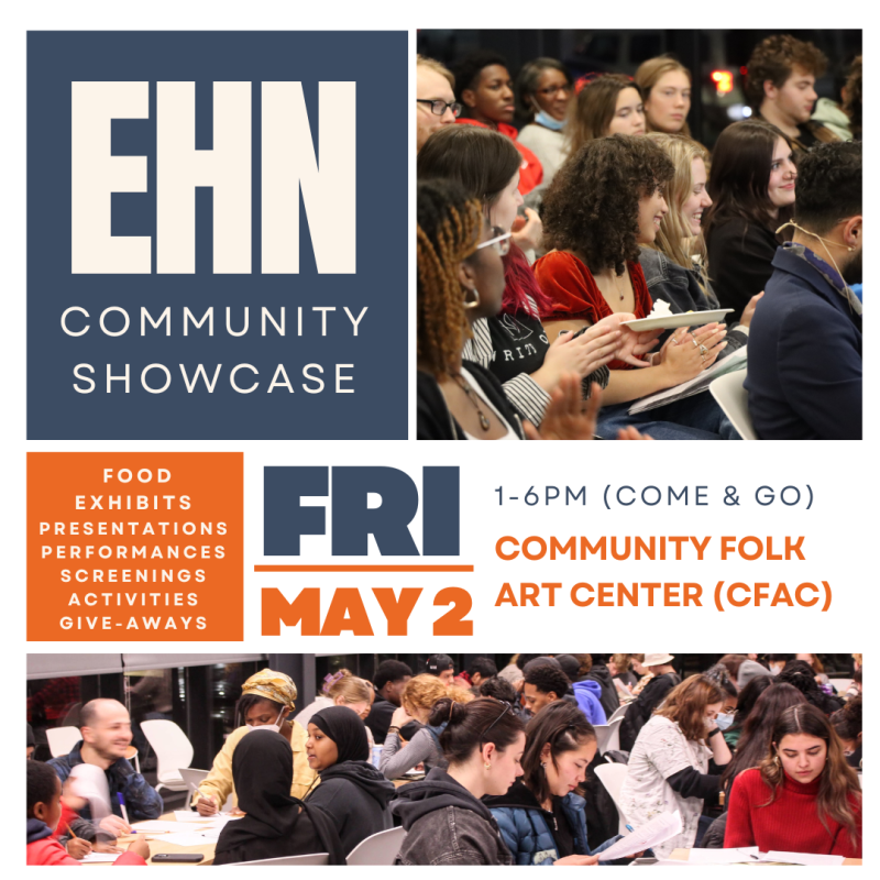Group photos from EHN events with information about the showcase event