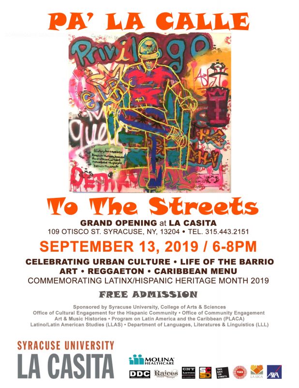 Flyer for event, information in text
