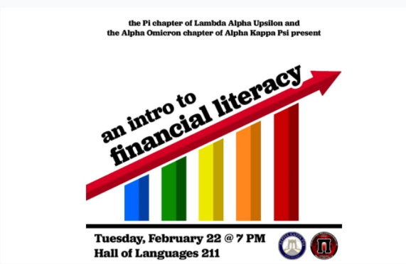 Flyer for An Intro to Financial Literacy event
