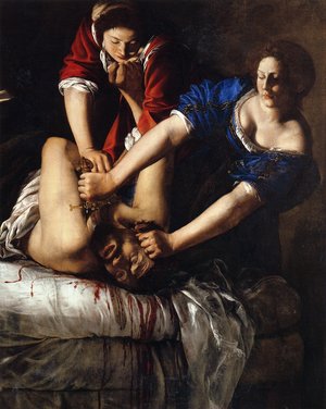 Painting by Artemisia Gentileschi, Judith and Holofernes, ca. 1612