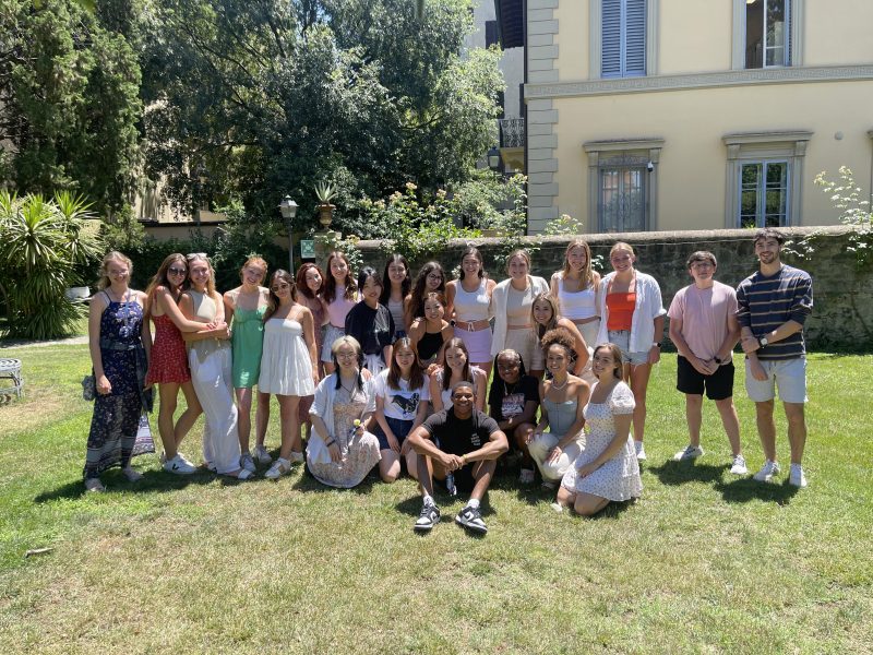 Students in florence in the summer