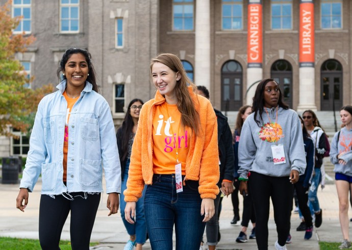 IT Girl students on campus