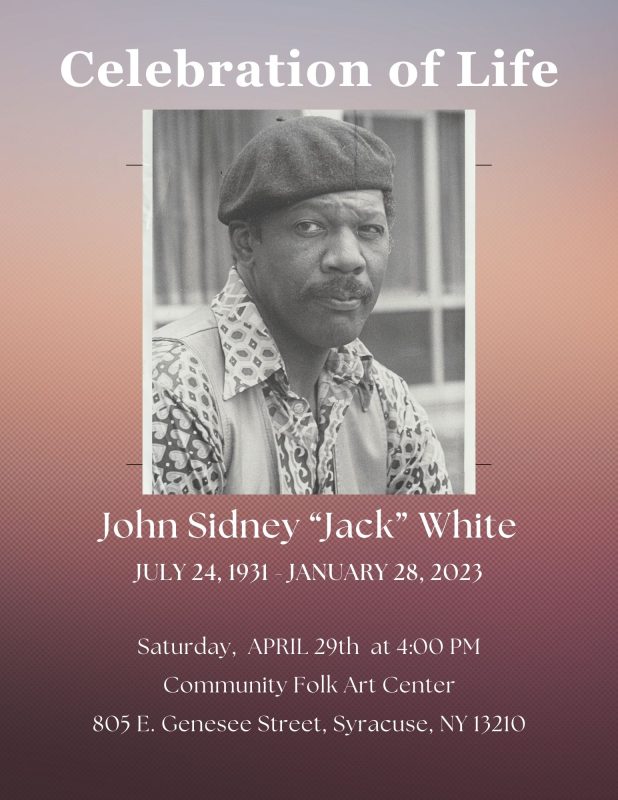 poster for jack white's celebration of life