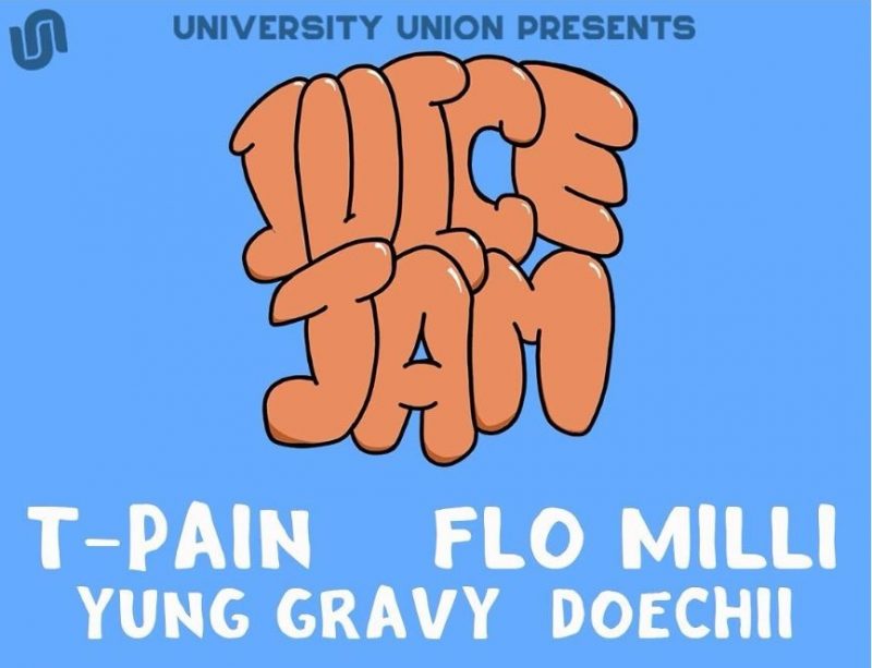 University Union logo with Juice Jam in bubble type font