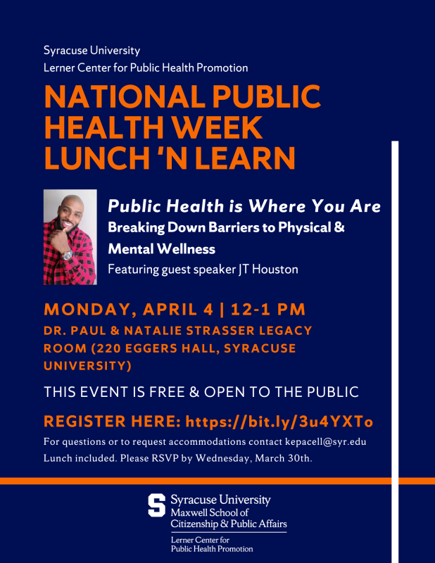 National Public Health Week Flyer with Registration Link