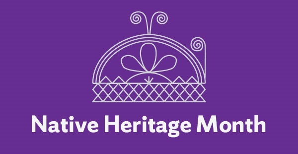 Haudenosaunee skydome and Native Heritage Month in text