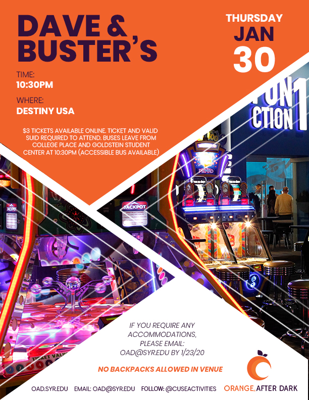 Dave & Buster's, operating three locations in the region, could