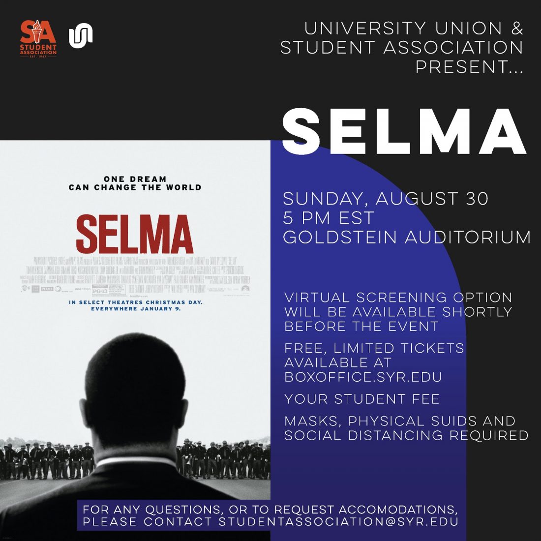 University Union and Student Association Present... SELMA