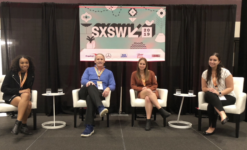 Jim Weiss and students of the Weiss Center Brand Ambassador at SXSW