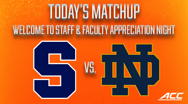 Syracuse vs. Notre Dame Matchup Graphic