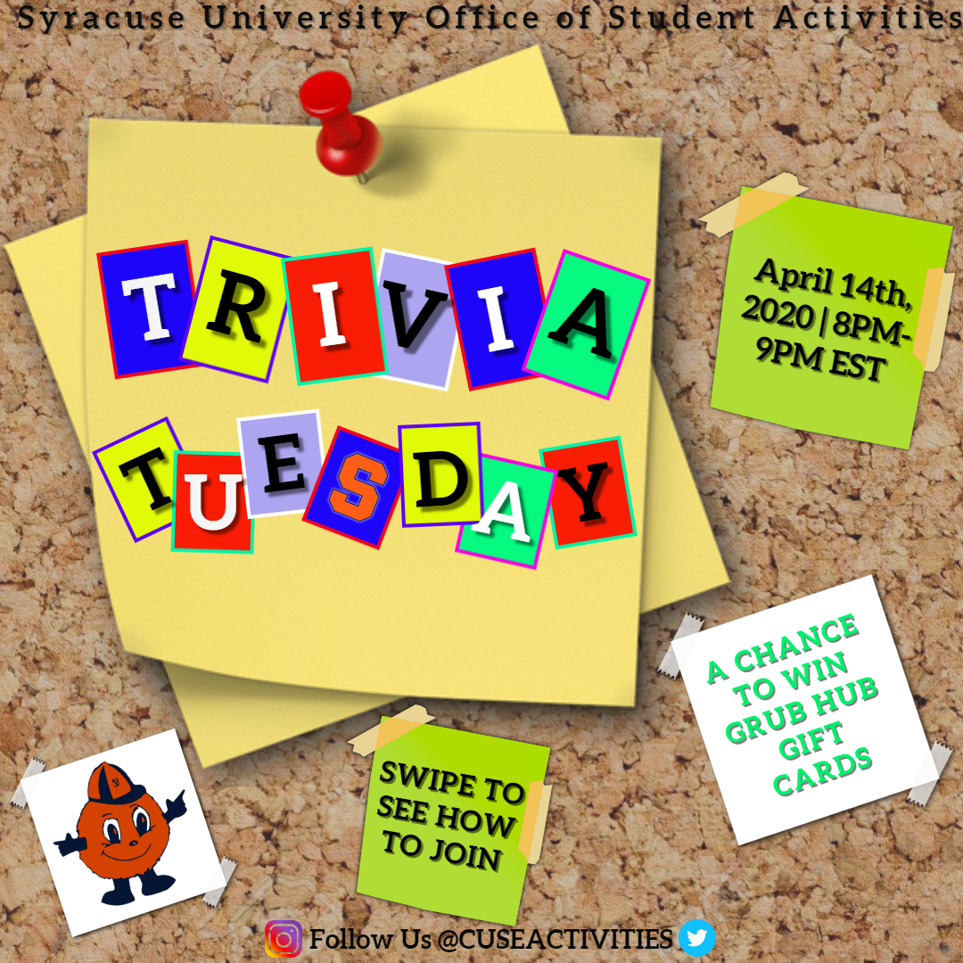 Trivia Tuesday Syracuse Edu