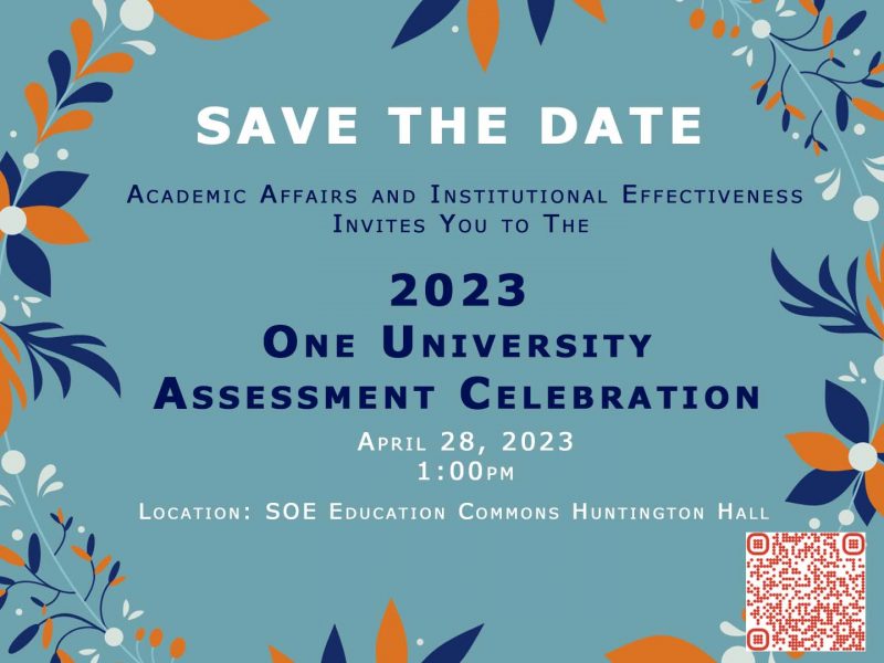 Save the Date Poster for the One University Assessment Celebration