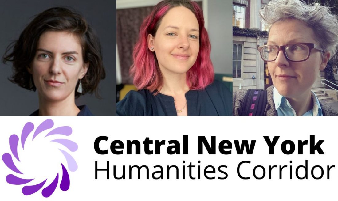 Headshots of UX Research panelists above CNY Humanities Corridor logo