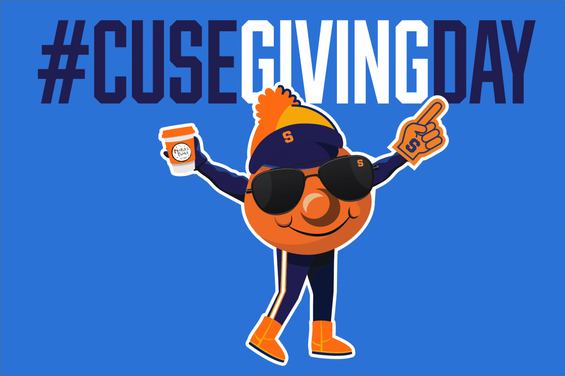 Otto is all geared up for Syracuse Giving Day on March 27