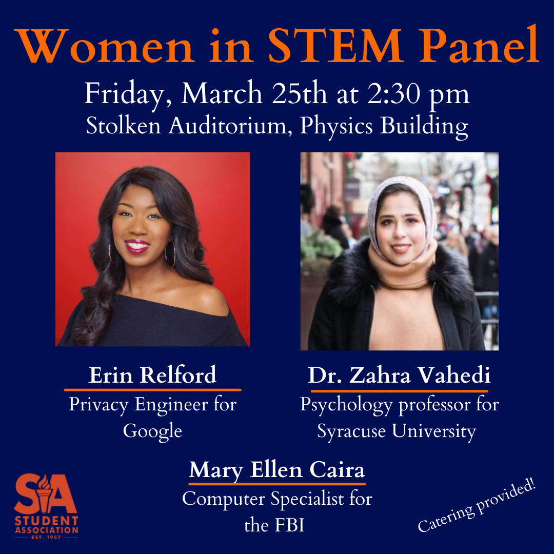 Women in STEM Panelists Dr. Zahra Vahedi; and Mary Ellen Caira
