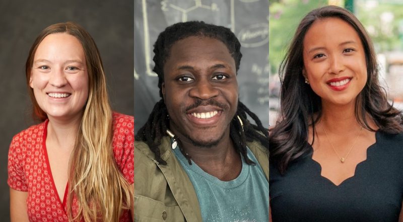 Katie Ducett, Fortune Ononiwu, and Candace Receno