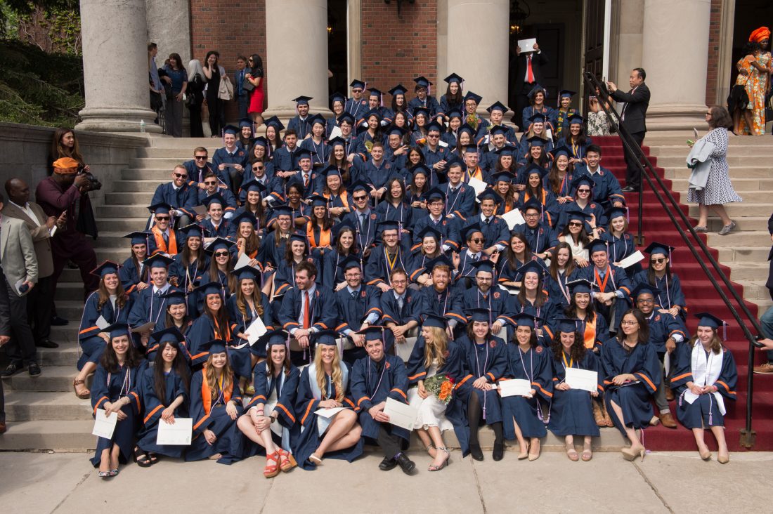 School of Architecture graduates gathered outside of Hendricks Chapel following convocation