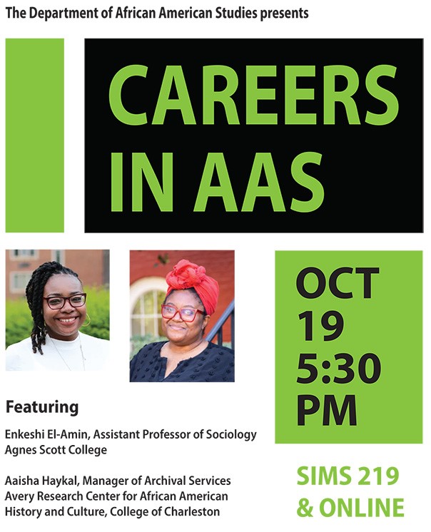 flyer for careers in aas event