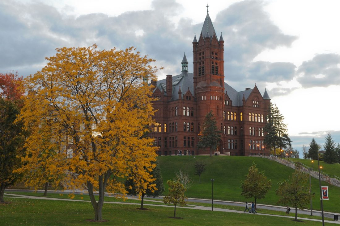 Crouse college in the fall.