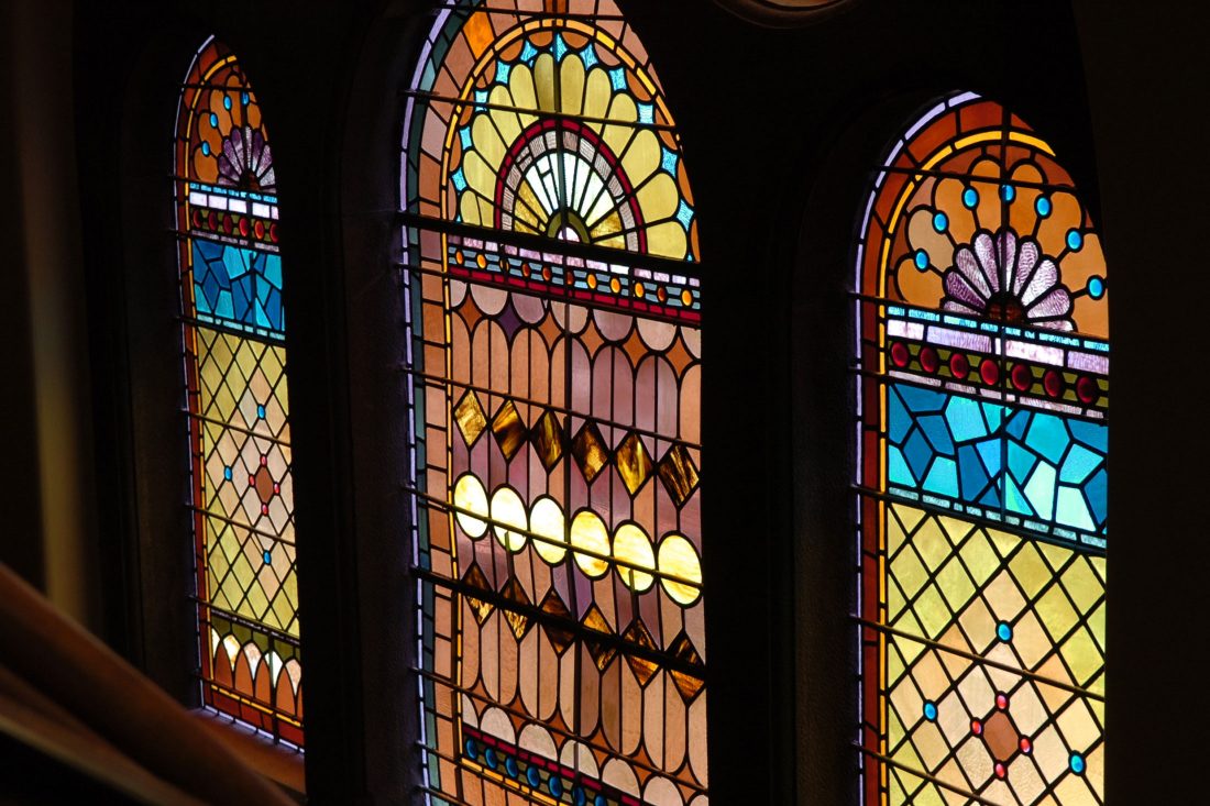 Crouse stained glass windows.