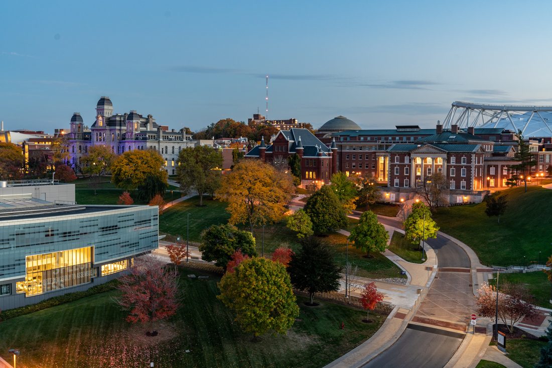 Campus shot of Syracuse University