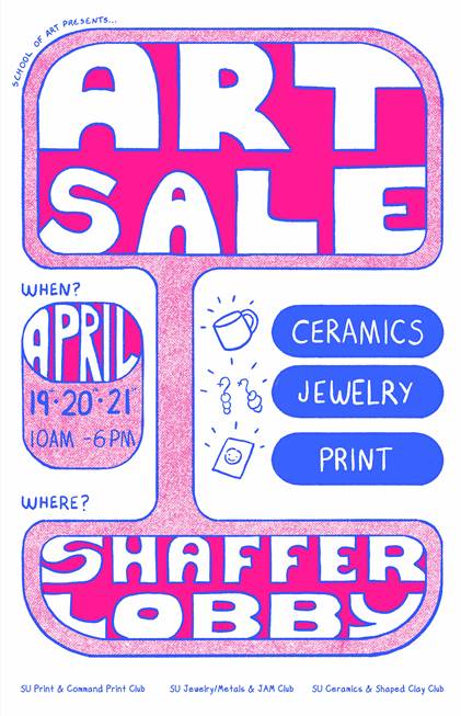Spring art sale poster