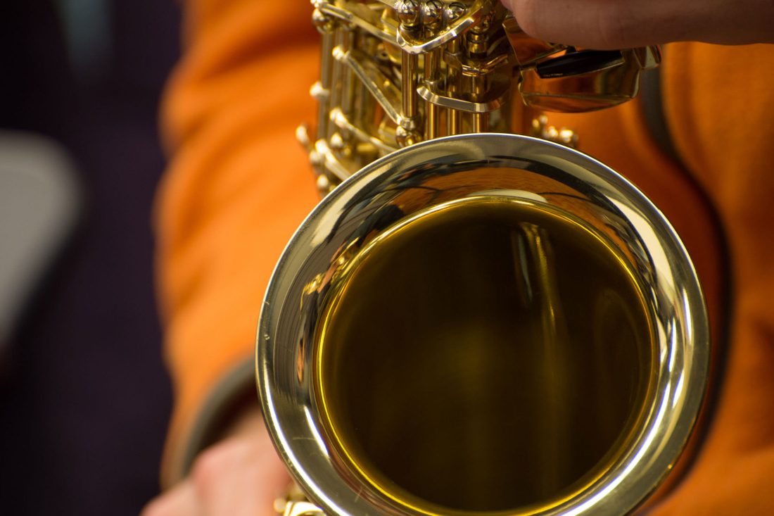 Saxophone closeup.