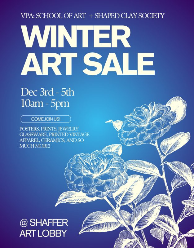 A flier for the Winter Art Sale.